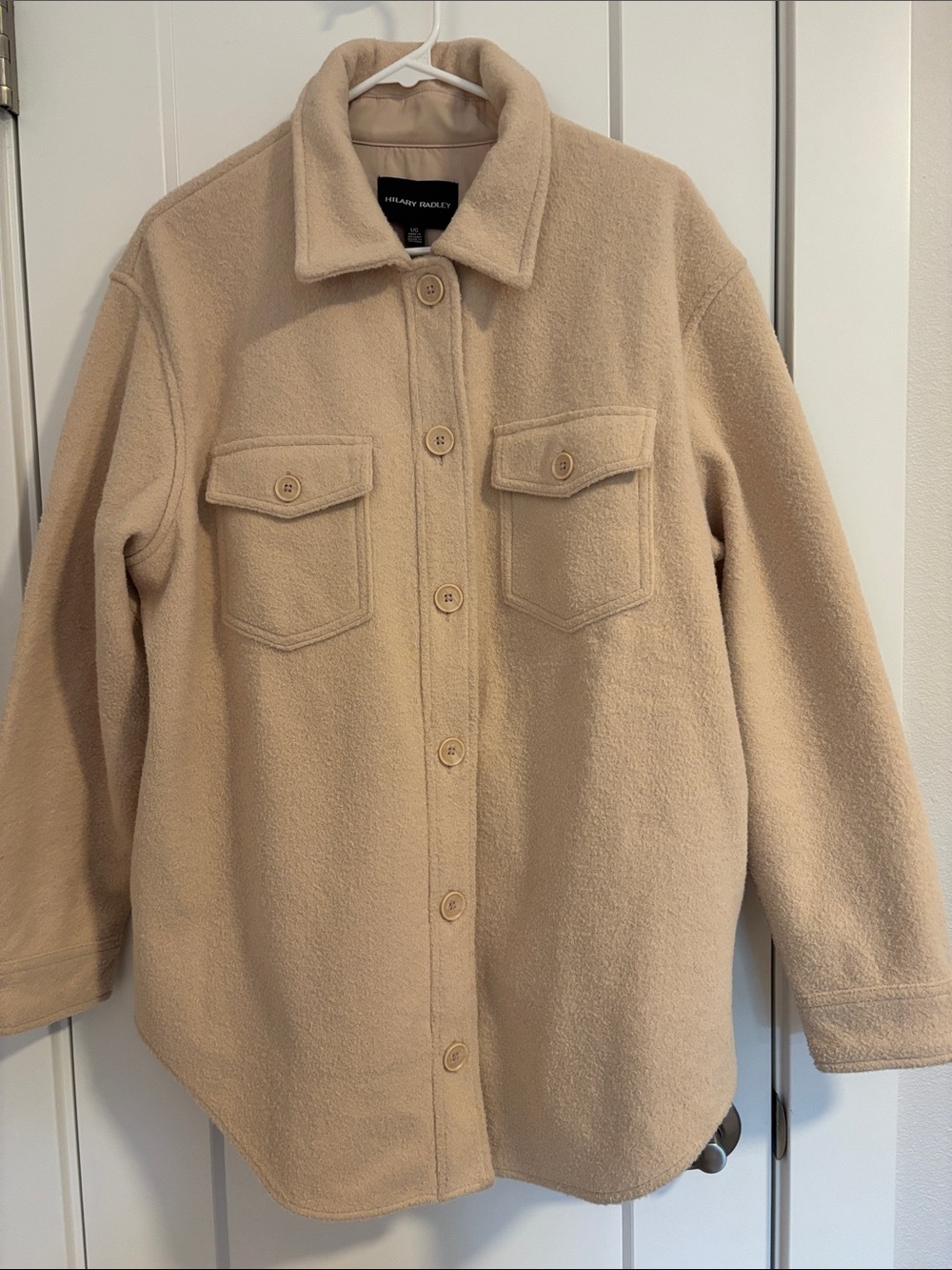 Hilary Radley- Neutral Tan Fleece Shacket